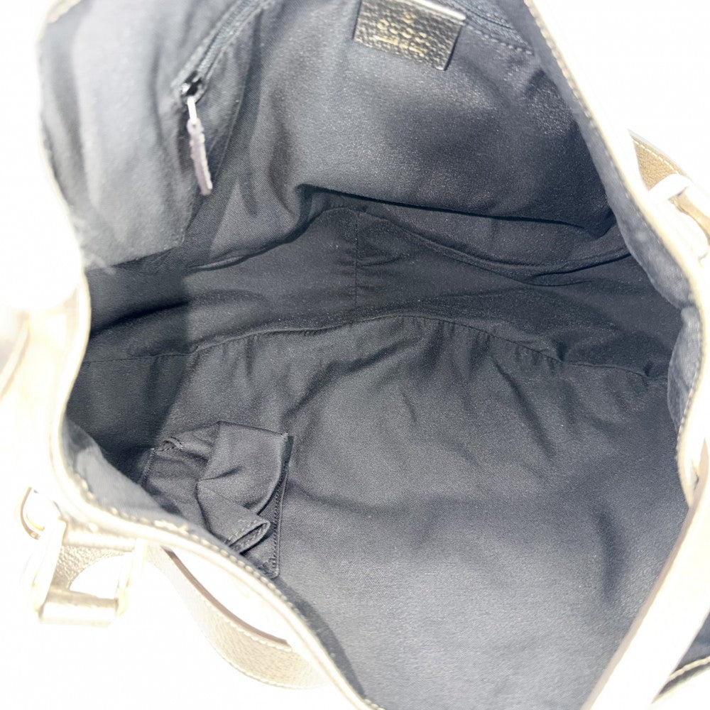 GUCCI グッチ ハンドバッグ アビー トートバッグ 130736 GGキャンバス レザー ベージュ ゴールド係 ソフトゴールド金具 レディース【中古品】