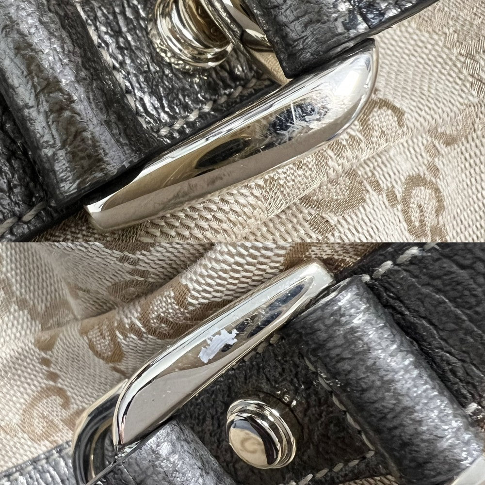 GUCCI グッチ ハンドバッグ アビー トートバッグ 130736 GGキャンバス レザー ベージュ ゴールド係 ソフトゴールド金具 レディース【中古品】