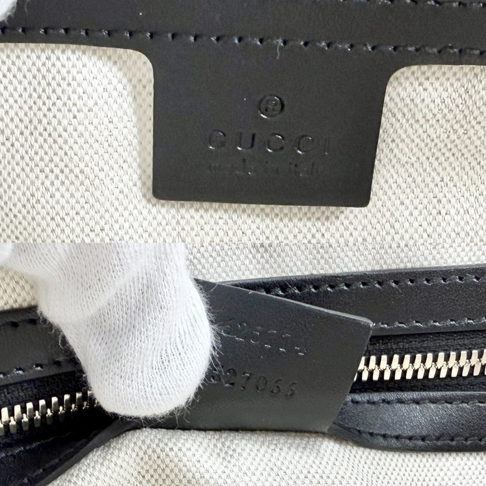 GUCCI グッチ トートバッグ GGエンボス ハンドバッグ 625774 レザー ブラック 黒 シルバー金具 メンズ【中古品】