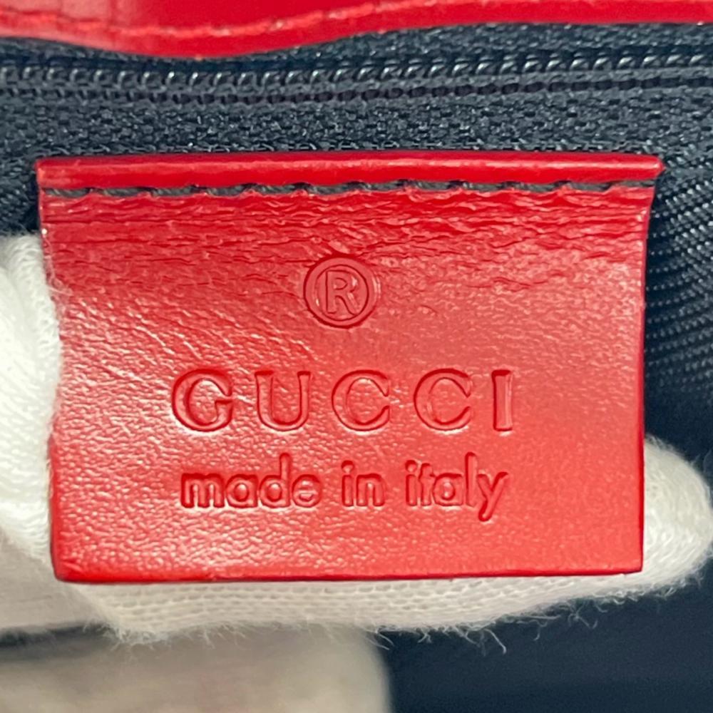 GUCCI グッチ ハンドバッグ ジャッキー 002・1067 GGキャンバス レザー レッド 赤 ゴールド金具 レディース【中古品】