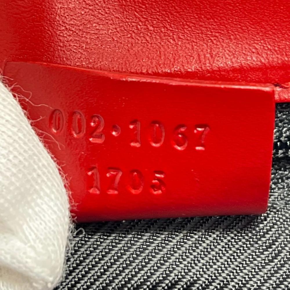 GUCCI グッチ ハンドバッグ ジャッキー 002・1067 GGキャンバス レザー レッド 赤 ゴールド金具 レディース【中古品】