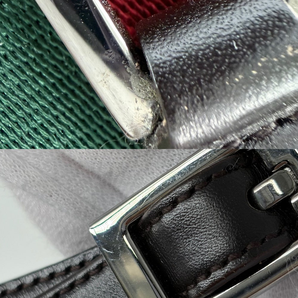 GUCCI グッチ ハンドバッグ ジャッキー 01147 GGキャンバス レザー ベージュ ブラウン 茶 シルバー金具 レディース【中古品】