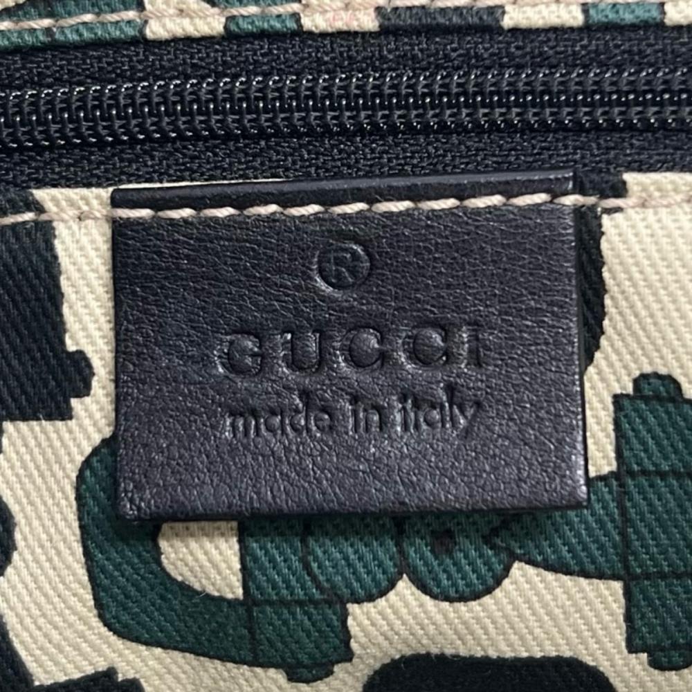 GUCCI グッチ ハンドバッグ アビー ホーボー 130738 レザー ブラック 黒 ゴールド金具 レディース【中古品】