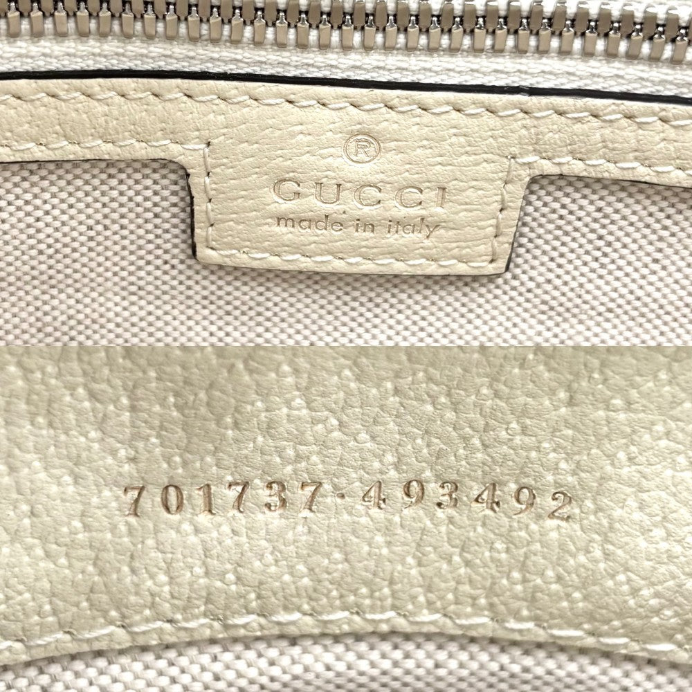 【開店SALE】 GUCCI グッチ 2WAY インターロッキングG トートバッグ ショルダーバッグ ハンドバッグ 鞄 かばん 701737 キャンバス レザー アイボリー シルバー金具 レディース【中古品】