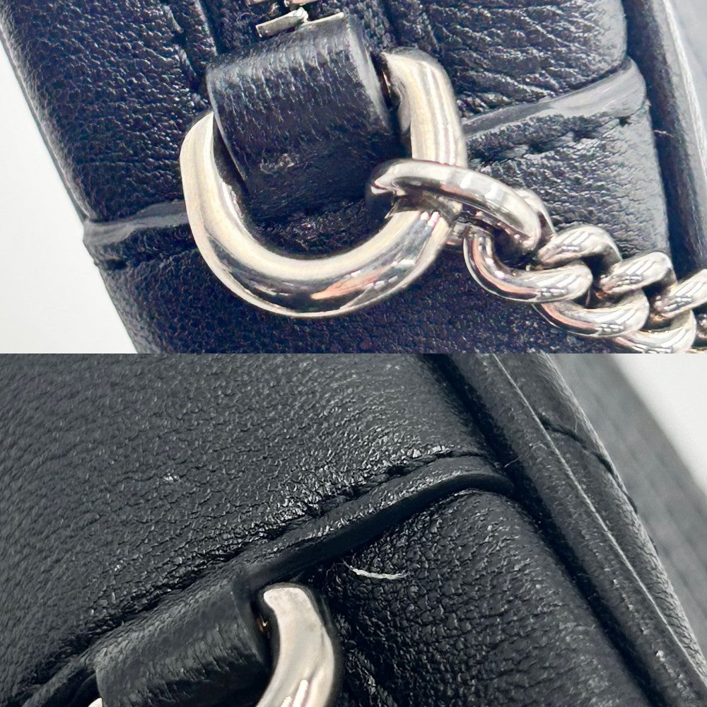 GUCCI グッチ ショルダーバッグ GG ブロンディ チェーンポシェット 小さめ かばん 鞄 760315 レザー ブラック 黒 シルバー金具 レディース【中古品】