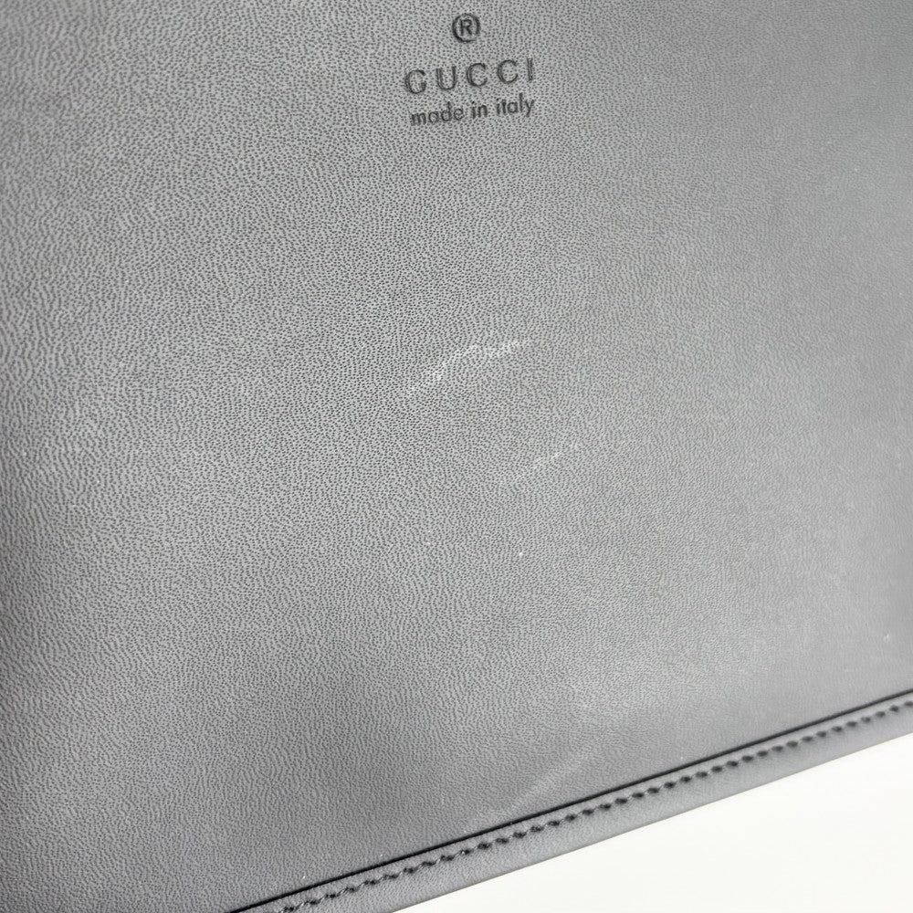 【開店SALE】 GUCCI グッチ トートバッグ オフィディア ラージトート ハンドバッグ GG 772184 デニム レザー ブラック 黒 シルバー金具 レディース【中古品】