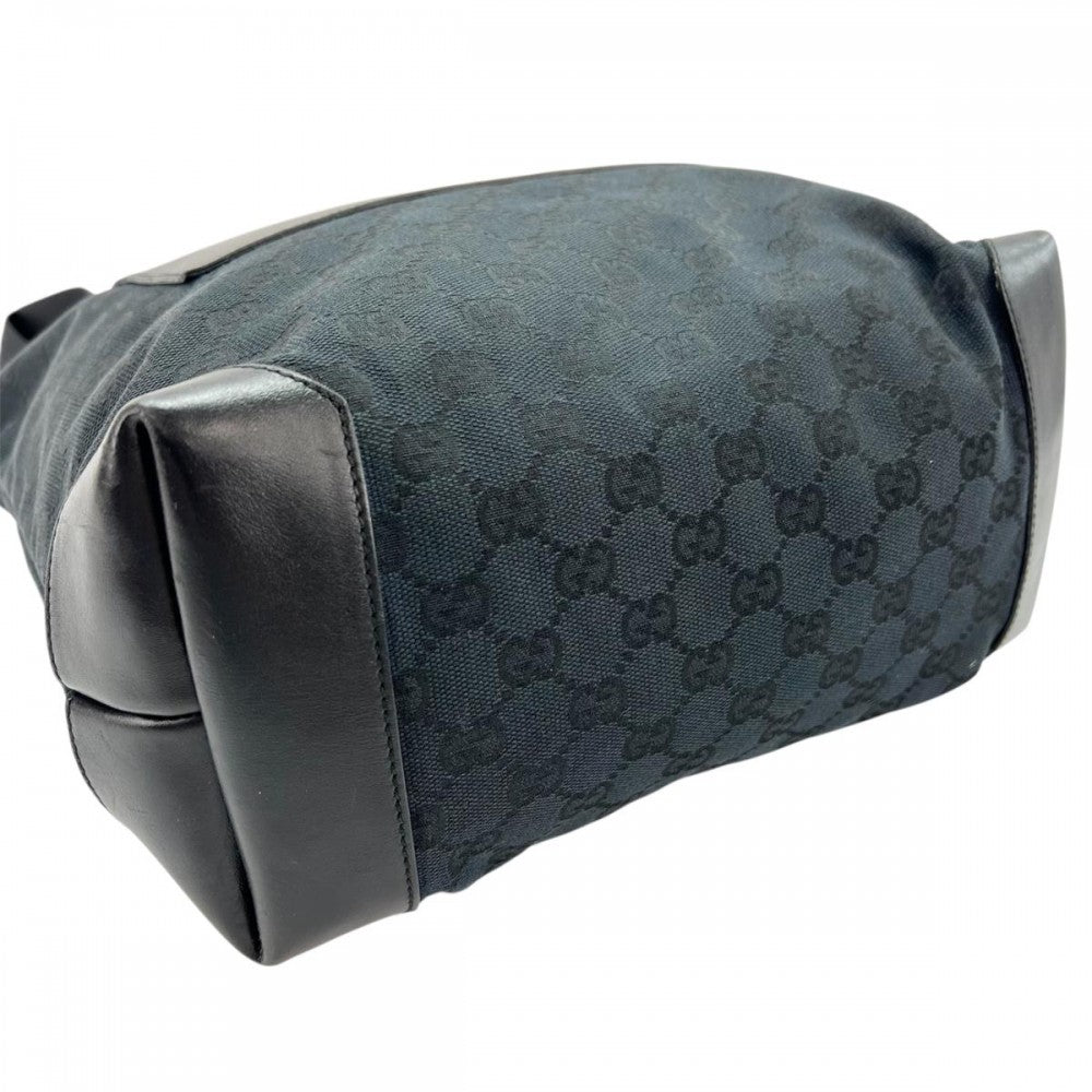 GUCCI グッチ トートバッグ ハンドバッグ GG 019・0481 ブラック 黒 シルバー金具 メンズ【中古品】