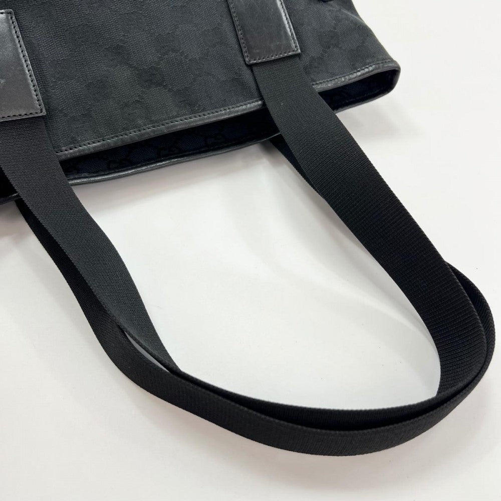 GUCCI グッチ トートバッグ ハンドバッグ GG 019・0481 ブラック 黒 シルバー金具 メンズ【中古品】