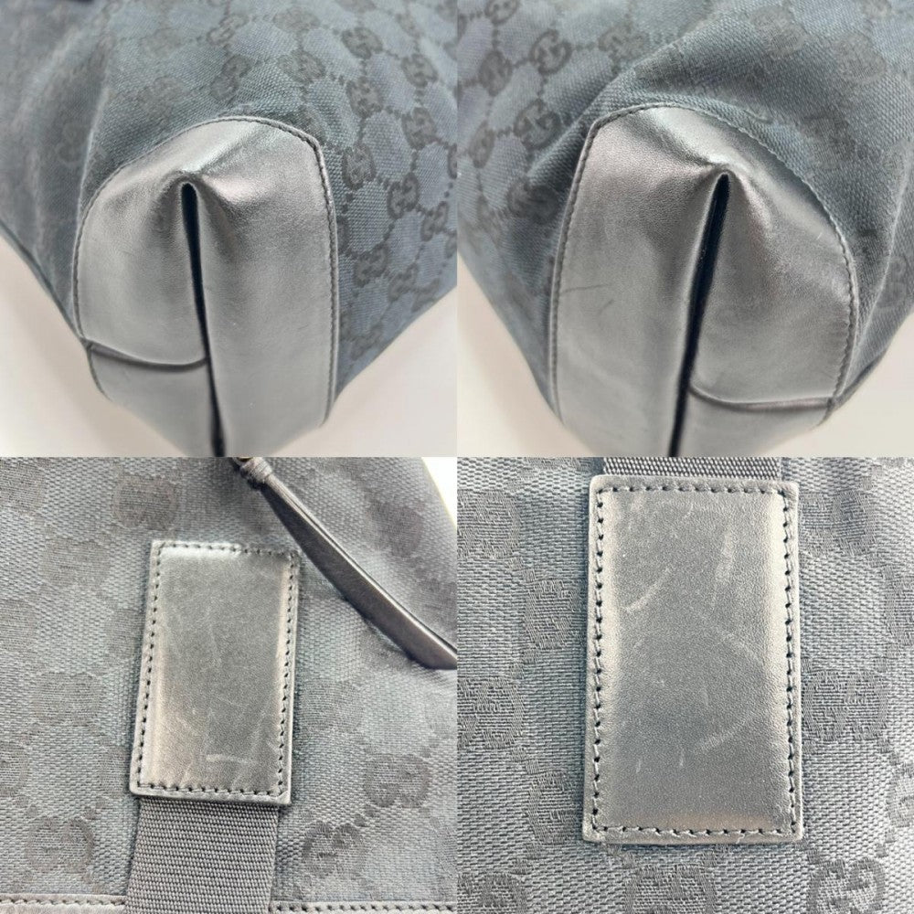 GUCCI グッチ トートバッグ ハンドバッグ GG 019・0481 ブラック 黒 シルバー金具 メンズ【中古品】