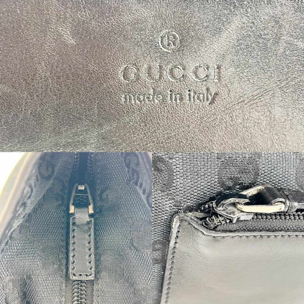 GUCCI グッチ トートバッグ ハンドバッグ GG 019・0481 ブラック 黒 シルバー金具 メンズ【中古品】