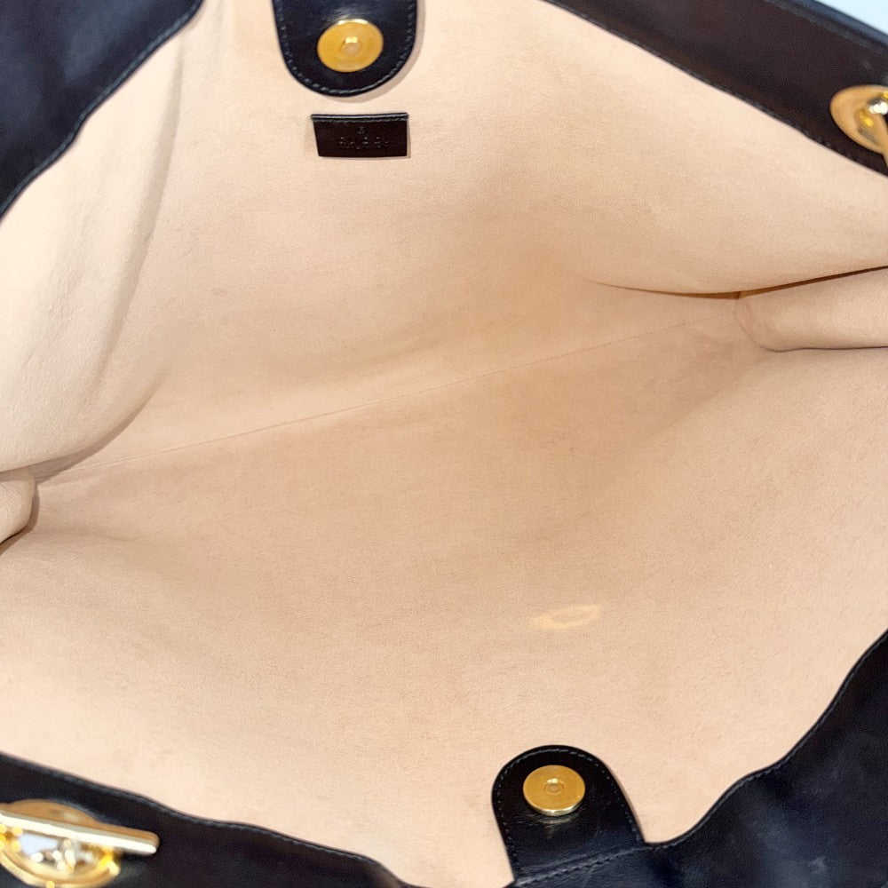 GUCCI グッチ トートバッグ チェーン ラジャ ハンドバッグ 537219 ツイード レザー レッド 赤 ブラック 黒 ゴールド金具 レディース【中古品】