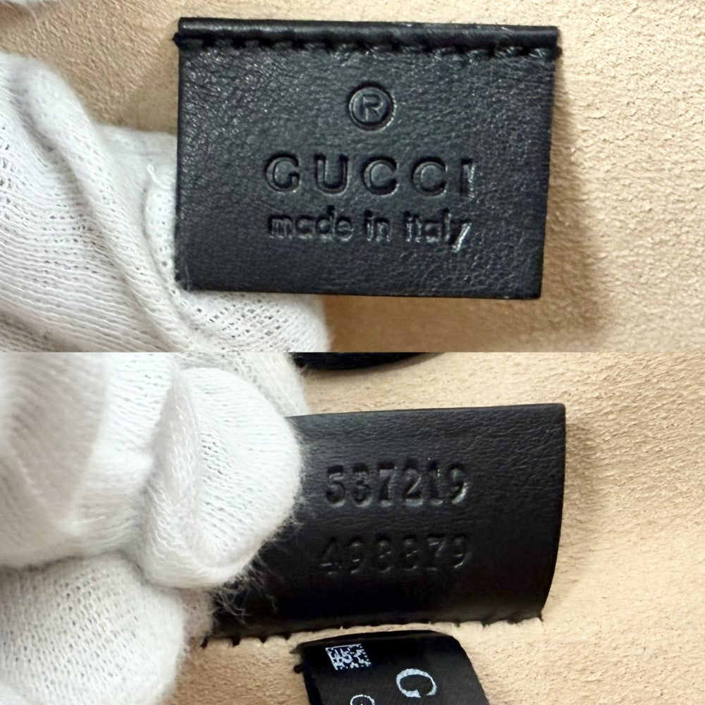 GUCCI グッチ トートバッグ チェーン ラジャ ハンドバッグ 537219 ツイード レザー レッド 赤 ブラック 黒 ゴールド金具 レディース【中古品】