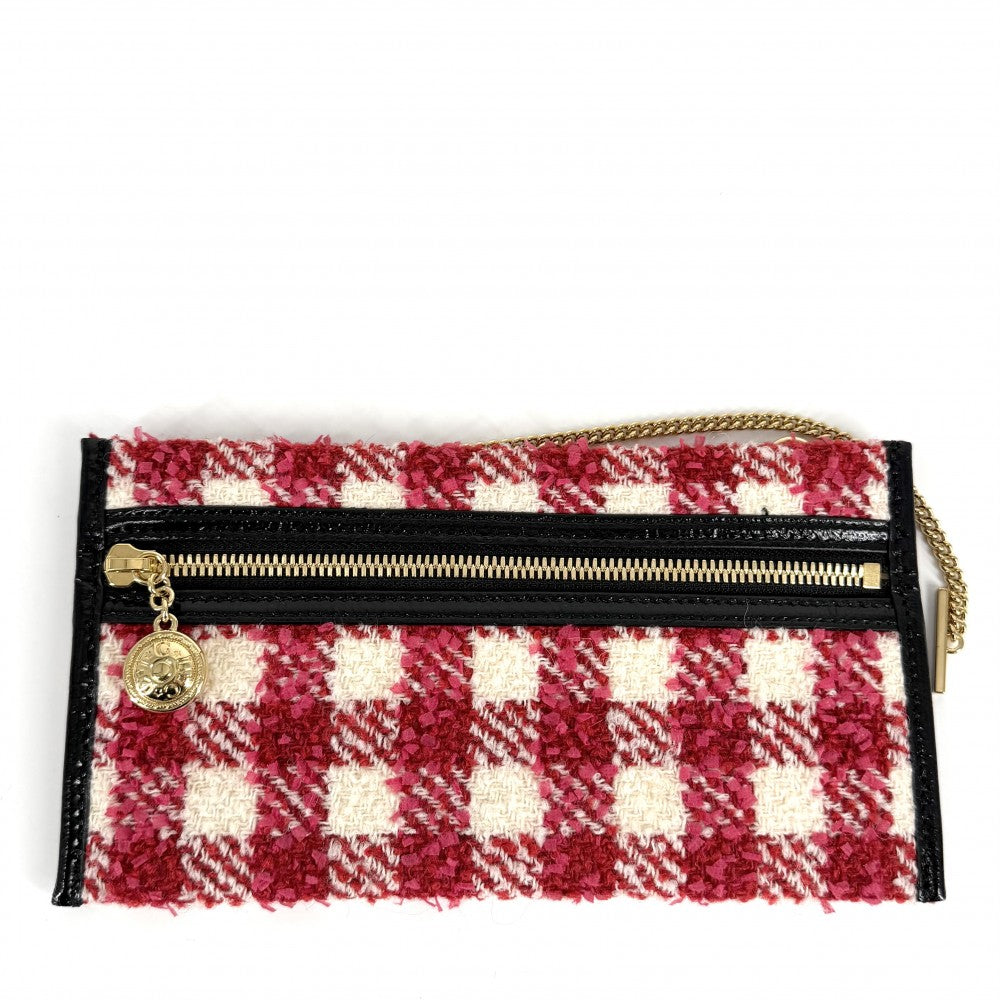 GUCCI グッチ トートバッグ チェーン ラジャ ハンドバッグ 537219 ツイード レザー レッド 赤 ブラック 黒 ゴールド金具 レディース【中古品】