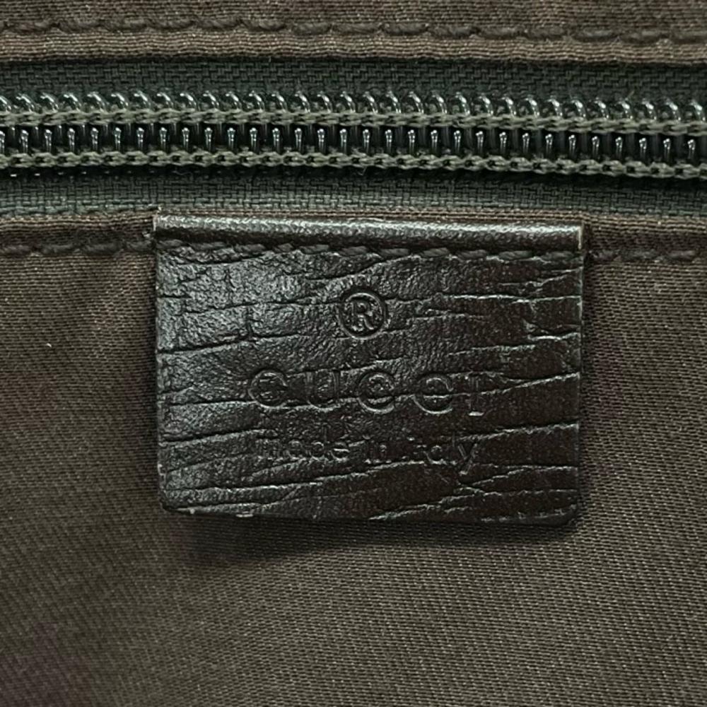 GUCCI グッチ トートバッグ GGロゴ 141624 GGスプリームキャンバス ベージュ ダークブラウン シルバー金具 レディース【中古品】
