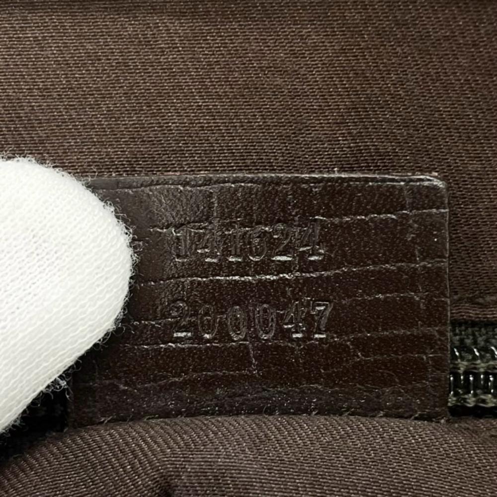 GUCCI グッチ トートバッグ GGロゴ 141624 GGスプリームキャンバス ベージュ ダークブラウン シルバー金具 レディース【中古品】