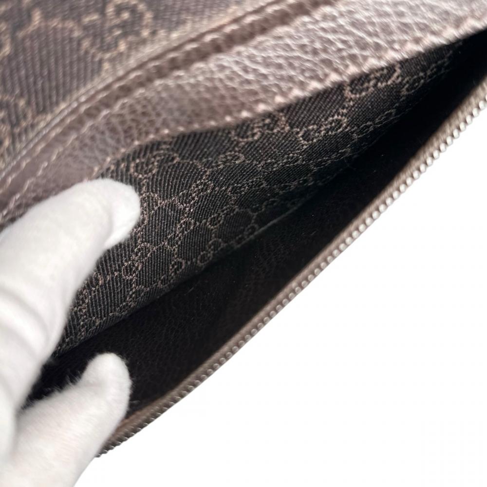 GUCCI グッチ トートバッグ GGロゴ スクエア型 180450 GGキャンバス ダークブラウン シルバー金具 レディース【中古品】