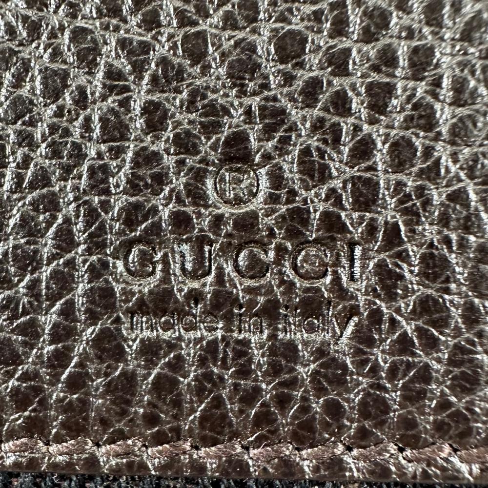 GUCCI グッチ トートバッグ GGロゴ スクエア型 180450 GGキャンバス ダークブラウン シルバー金具 レディース【中古品】