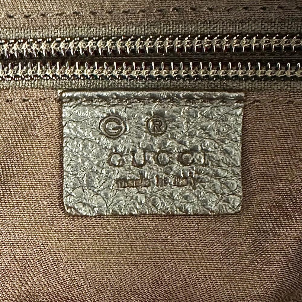 GUCCI グッチ トートバッグ GGロゴ スクエア型 180450 GGキャンバス ダークブラウン シルバー金具 レディース【中古品】