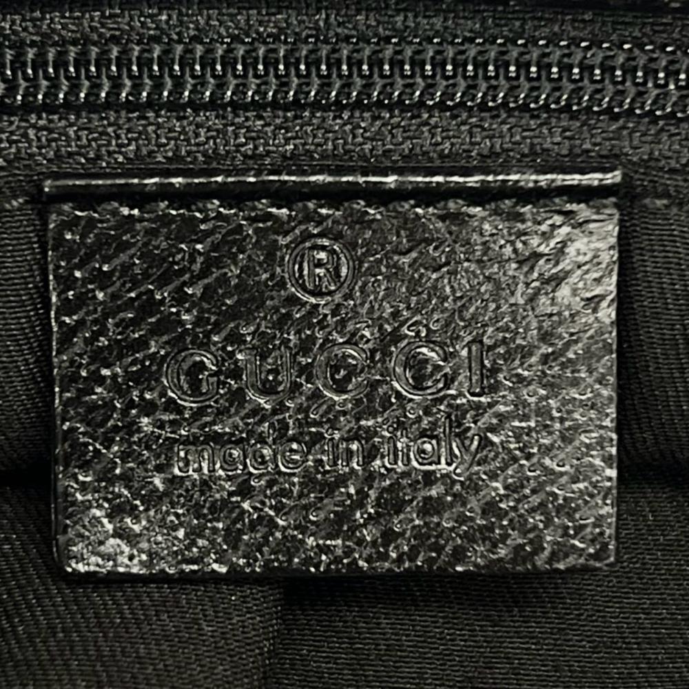 GUCCI グッチ トートバッグ モノグラム 120840 GGキャンバス レザー ブラック 黒 シルバー金具 レディース【中古品】