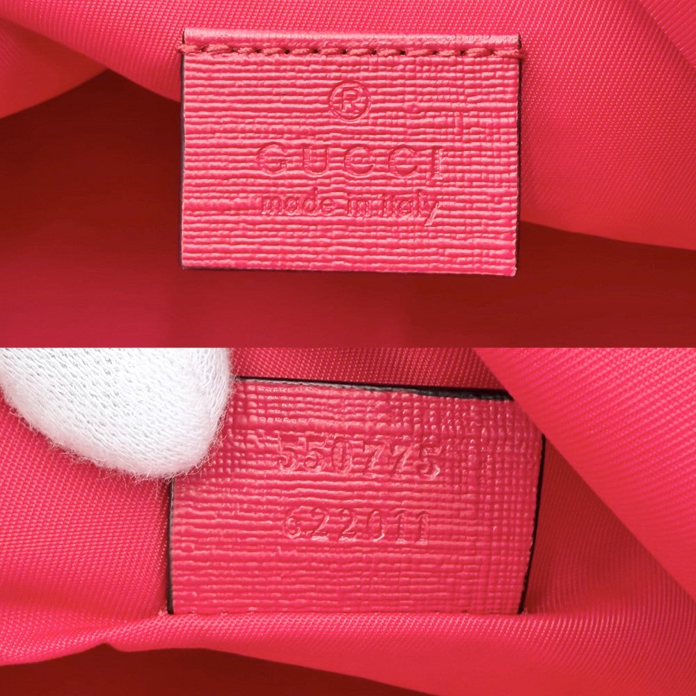 GUCCI グッチ リュック ヒグチユウコ コラボ チルドレンズ 550775 GGスプリームキャンバス レザー ベージュ レッド 赤 レディース【中古品】