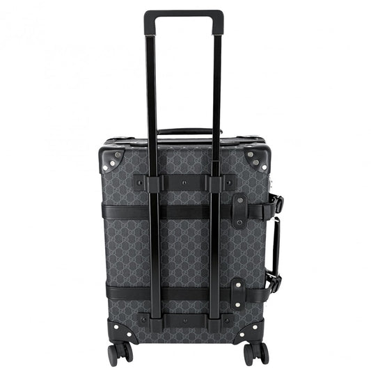 GUCCI グッチ キャリーバッグ グローブトロッター GLOBE TROTTER トランク スーツケース トラベルバッグ GGスプリームキャンバス レザー ブラック 黒 シルバー金具 ユニセックス【中古品】