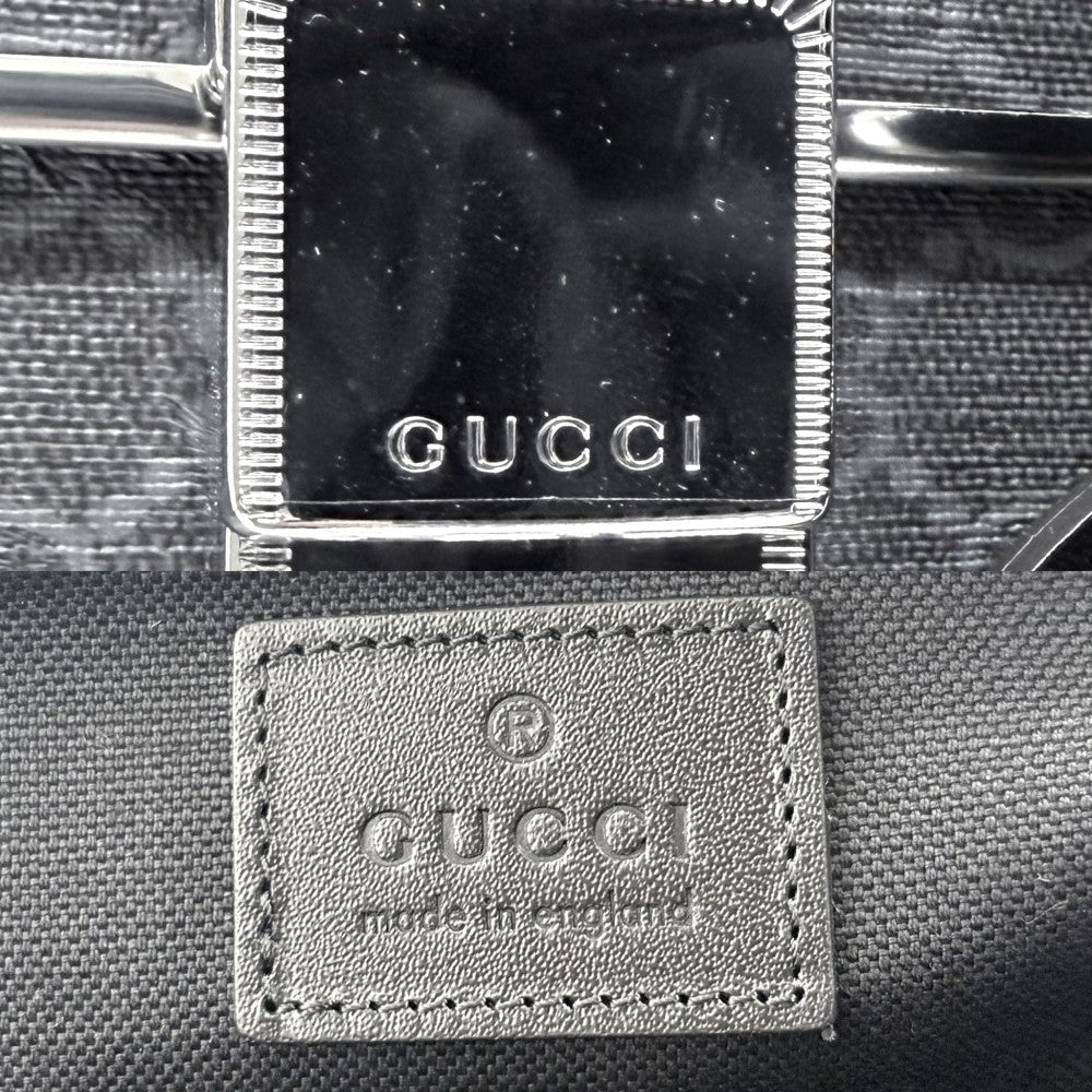 GUCCI グッチ キャリーバッグ グローブトロッター GLOBE TROTTER トランク スーツケース トラベルバッグ GGスプリームキャンバス レザー ブラック 黒 シルバー金具 ユニセックス【中古品】