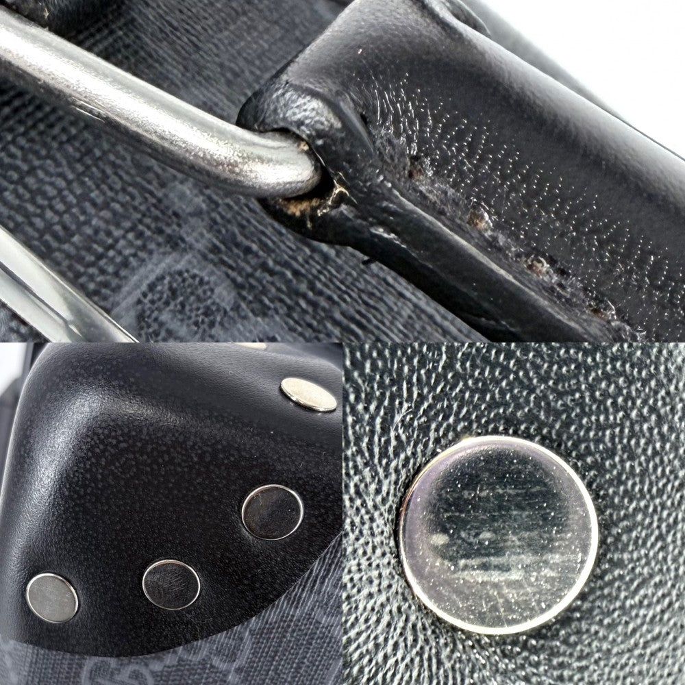 GUCCI グッチ キャリーバッグ グローブトロッター GLOBE TROTTER トランク スーツケース トラベルバッグ GGスプリームキャンバス レザー ブラック 黒 シルバー金具 ユニセックス【中古品】