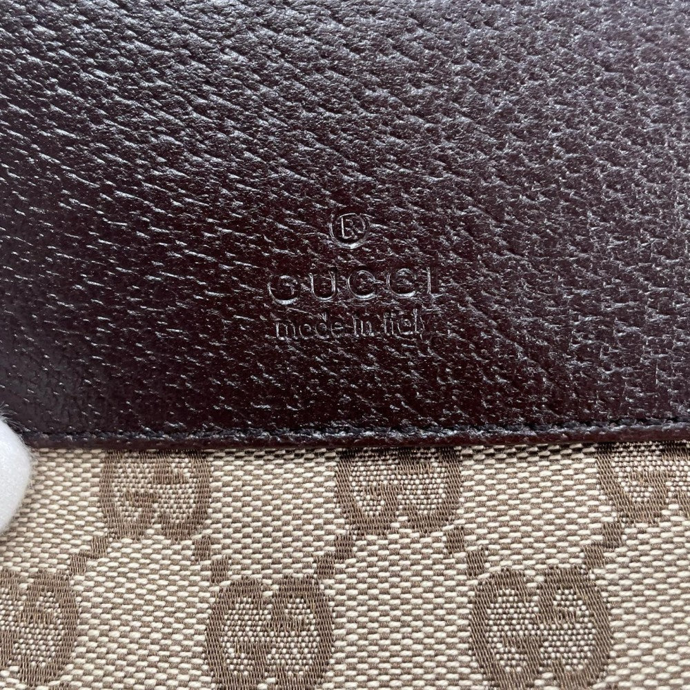 GUCCI グッチ ウエストバッグ 28566 GGキャンバス ベージュ シルバー金具 レディース【中古品】