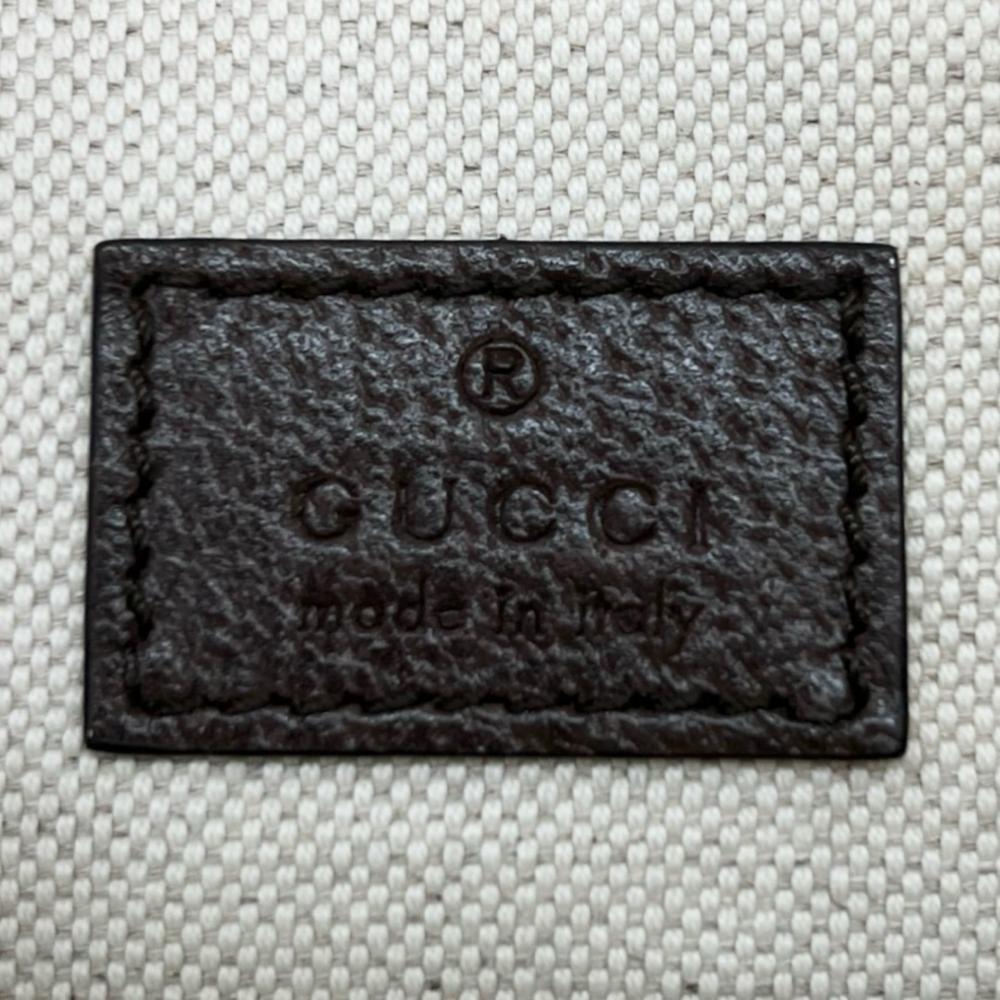 GUCCI グッチ ショルダーバッグ GGジャンボ シェリーライン 696031 GGキャンバス レザー ブラウン 茶 レッド 赤 ゴールド金具 メンズ【中古品】