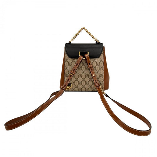 GUCCI グッチ リュック パドロック 2WAY 498194 GGスプリームキャンバス レザー マルチカラー ゴールド金具 レディース【中古品】