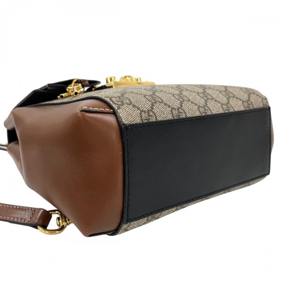 GUCCI グッチ リュック パドロック 2WAY 498194 GGスプリームキャンバス レザー マルチカラー ゴールド金具 レディース【中古品】