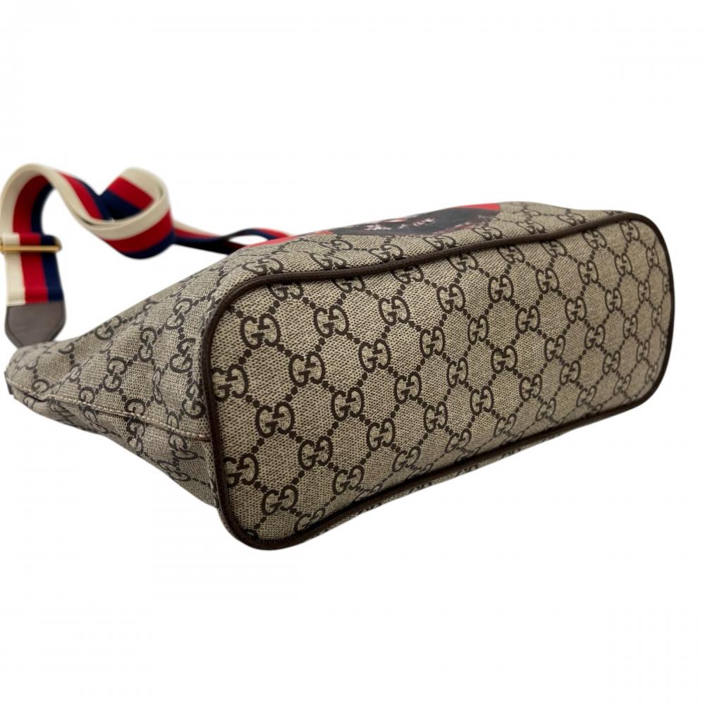 GUCCI グッチ 2WAY ミスティックキャット 猫柄 473887 GGスプリームキャンバス レザー マルチカラー ゴールド金具 レディース【中古品】