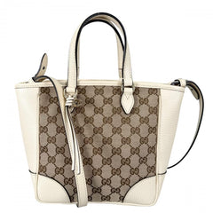 GUCCI グッチ ショルダーバッグ 2WAY GGチャーム 449241 GGキャンバス ホワイト 白 ゴールド金具 レディース【中古品】