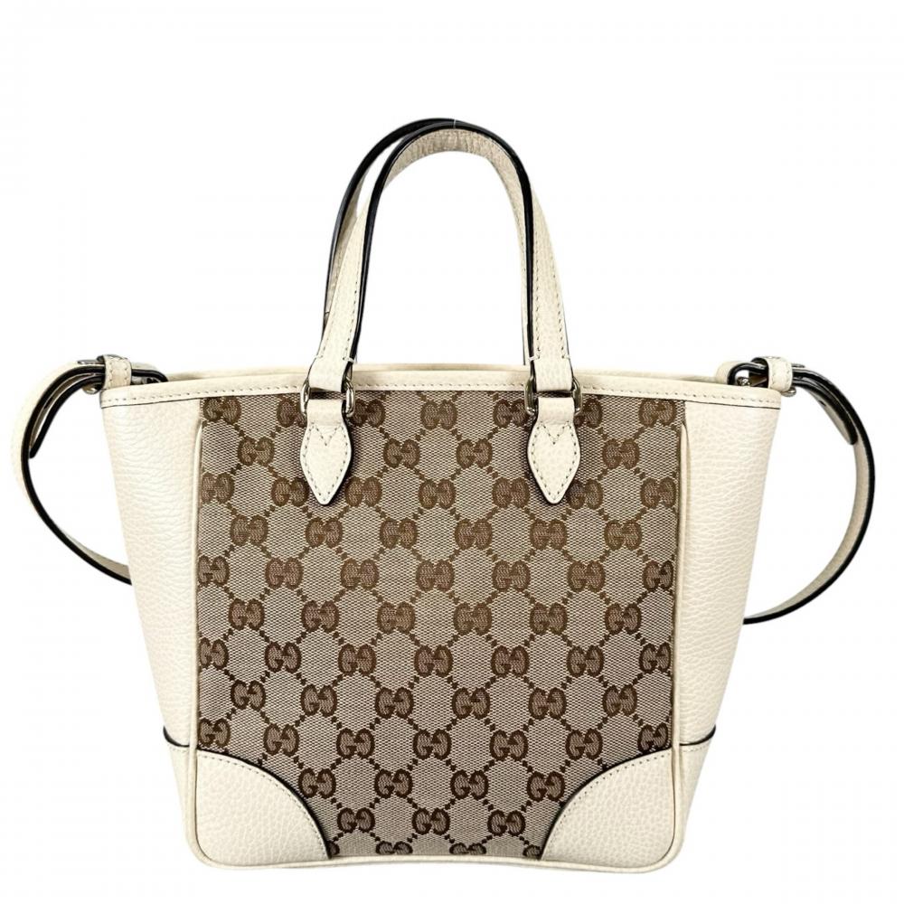 GUCCI グッチ ショルダーバッグ 2WAY GGチャーム 449241 GGキャンバス ホワイト 白 ゴールド金具 レディース【中古品】