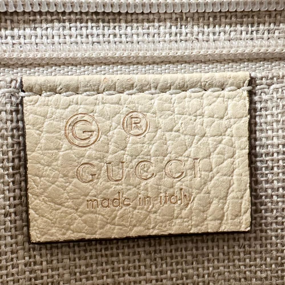 GUCCI グッチ ショルダーバッグ 2WAY GGチャーム 449241 GGキャンバス ホワイト 白 ゴールド金具 レディース【中古品】