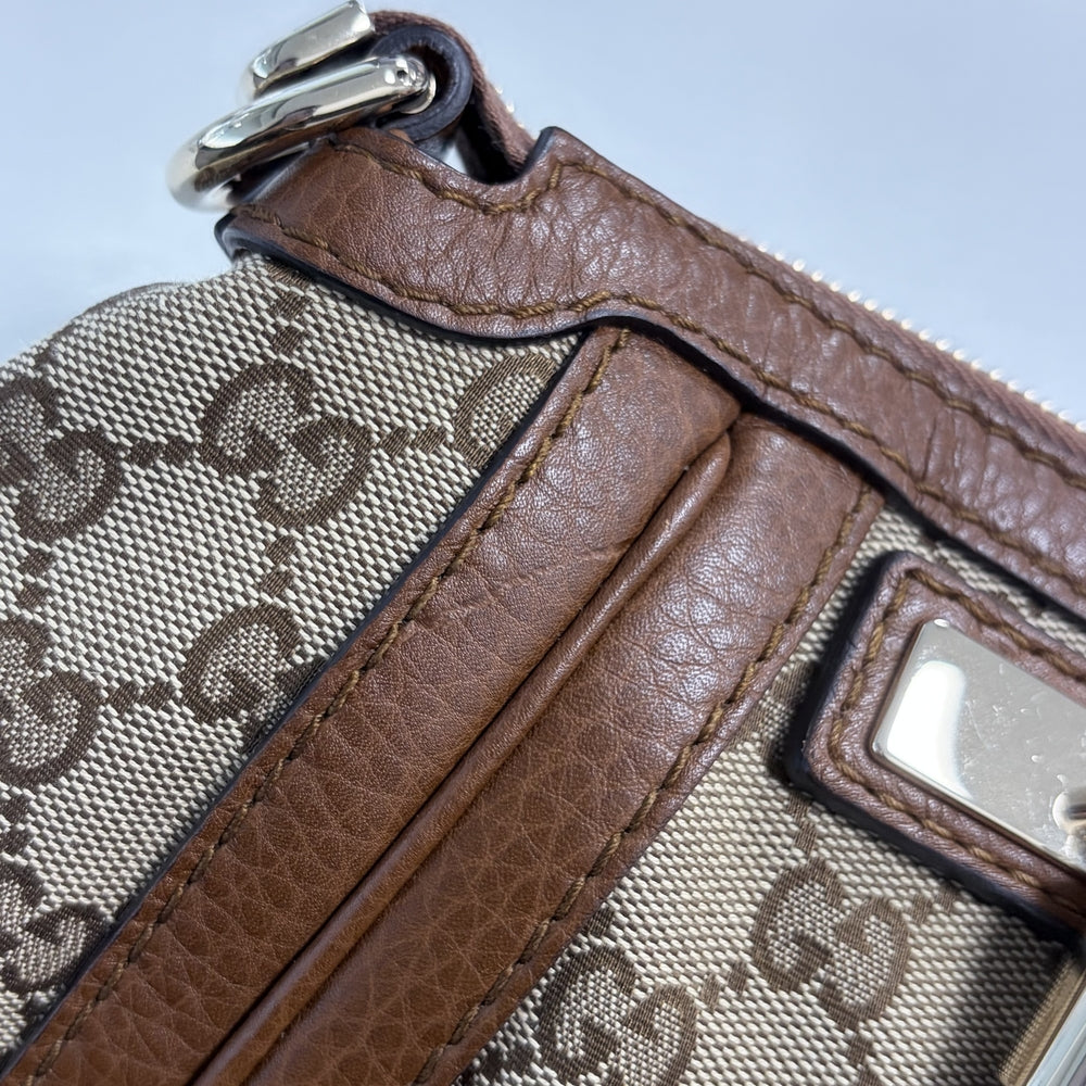 GUCCI グッチ 2WAY ベラ ショルダーバッグ ハンドバッグ 282300 GGスプリームキャンバス レザー ベージュ シルバー金具 レディース【中古品】