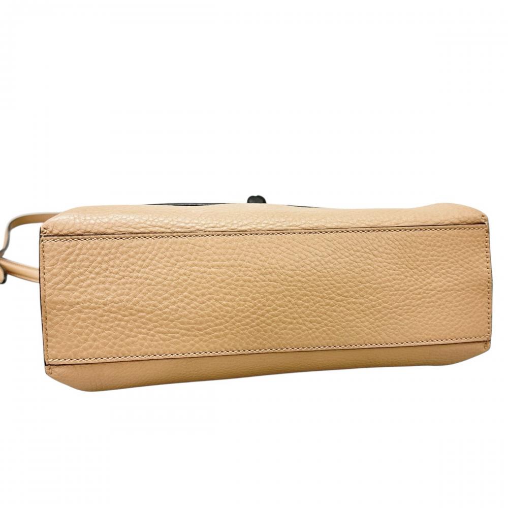 GUCCI グッチ 2WAY バンブー デイリー ハンドバッグ ショルダーバッグ 370831 レザー バンブー ベージュ シルバー金具 レディース【中古品】