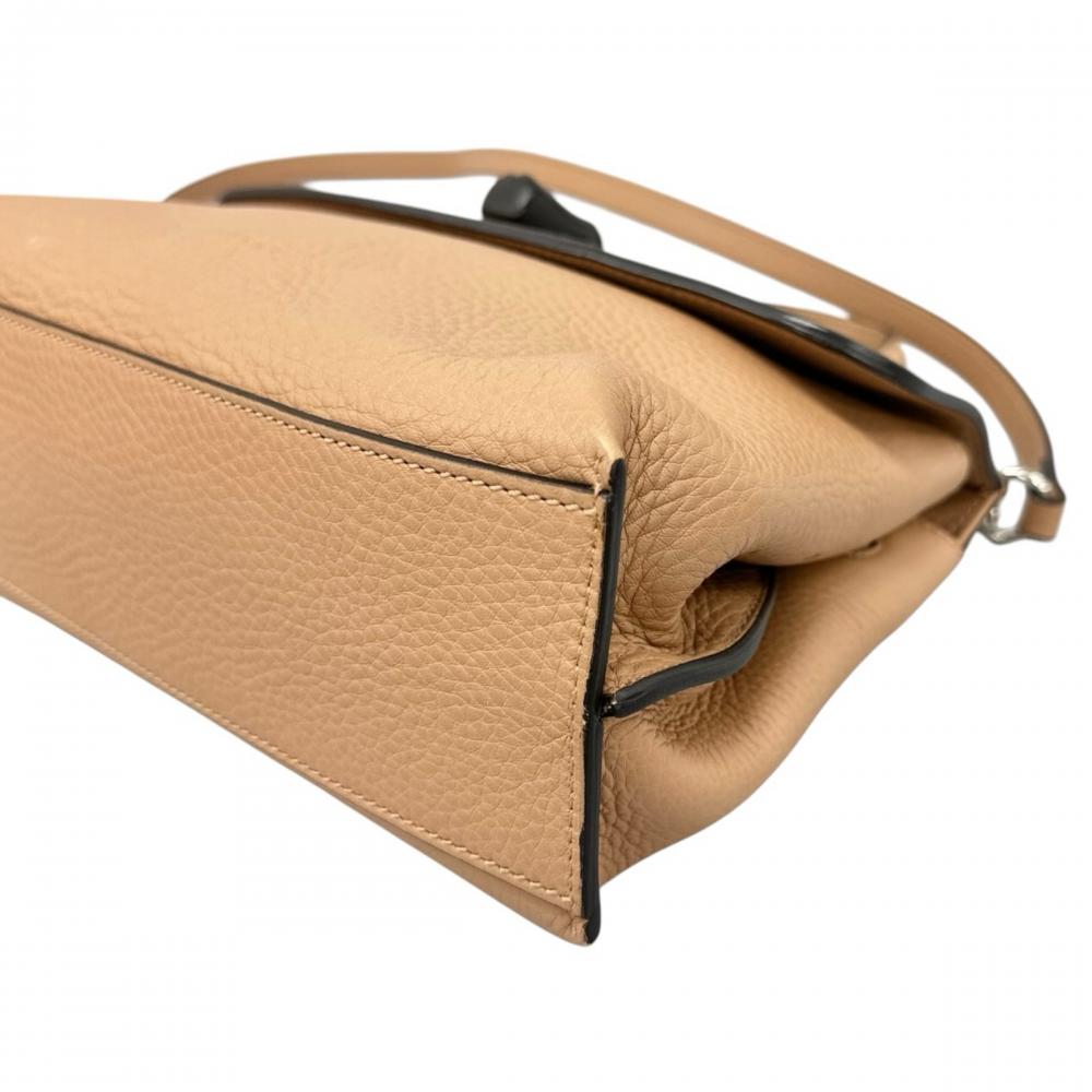 GUCCI グッチ 2WAY バンブー デイリー ハンドバッグ ショルダーバッグ 370831 レザー バンブー ベージュ シルバー金具 レディース【中古品】