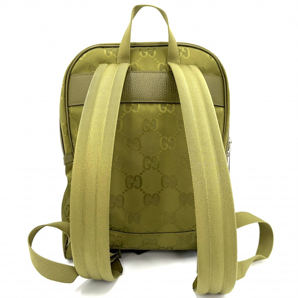 【開店SALE】 GUCCI グッチ リュック GG オフザグリッド バックパック A4対応 大容量 644992 ナイロン グリーン 緑 シルバー金具 メンズ【中古品】