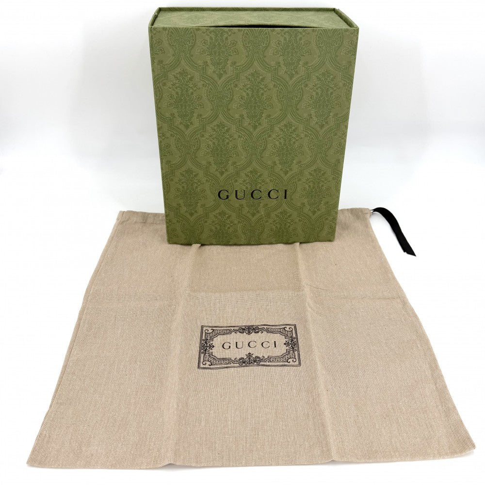 GUCCI グッチ リュック GGマーモント キルティング バックパック 777253 レザー ブラック 黒 ゴールド金具 レディース【中古品】
