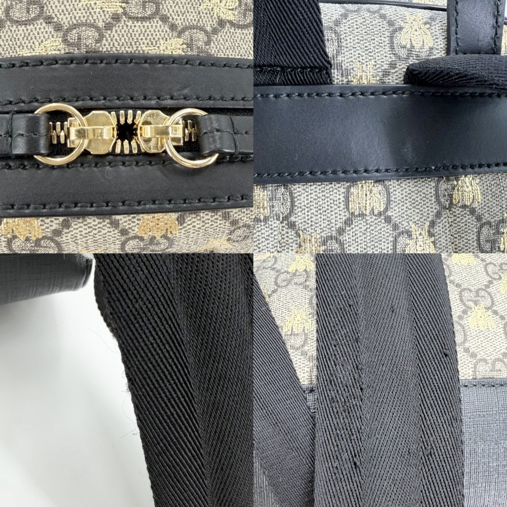 GUCCI グッチ リュック ビー 蜂 バックパック 427042 GGスプリームキャンバス レザー ベージュ ブラック 黒 ゴールド金具 レディース【中古品】