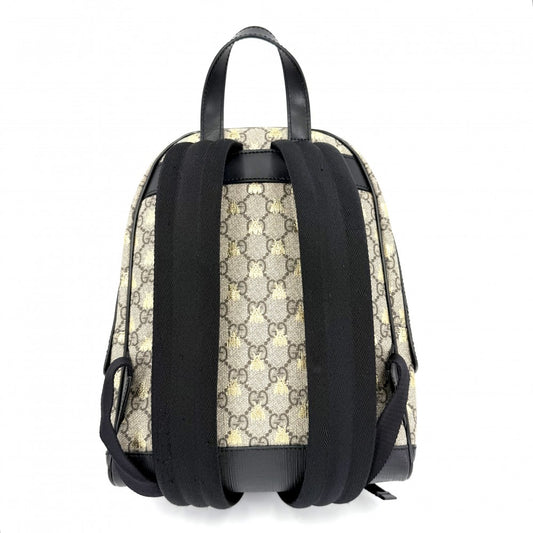 GUCCI グッチ リュック ビー 蜂 バックパック 427042 GGスプリームキャンバス レザー ベージュ ブラック 黒 ゴールド金具 レディース【中古品】