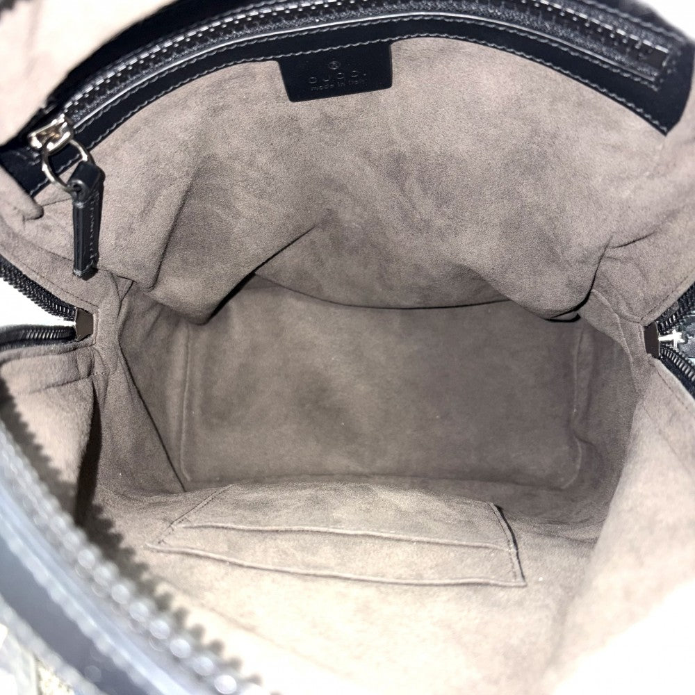 GUCCI グッチ リュック スモールバックパック かばん 鞄 メンズ レディース 男女兼用 429020 GGスプリームキャンバス レザー ベージュ ブラック 黒 シルバー金具 ユニセックス【中古品】