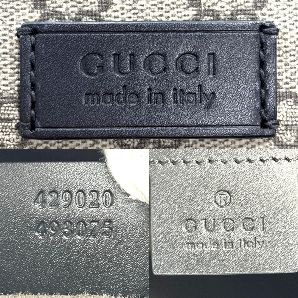 GUCCI グッチ リュック スモールバックパック かばん 鞄 メンズ レディース 男女兼用 429020 GGスプリームキャンバス レザー ベージュ ブラック 黒 シルバー金具 ユニセックス【中古品】