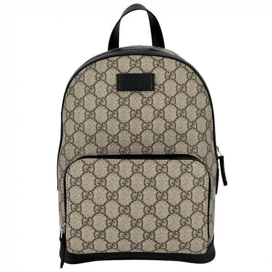 GUCCI グッチ リュック スモールバックパック かばん 鞄 メンズ レディース 男女兼用 429020 GGスプリームキャンバス レザー ベージュ ブラック 黒 シルバー金具 ユニセックス【中古品】