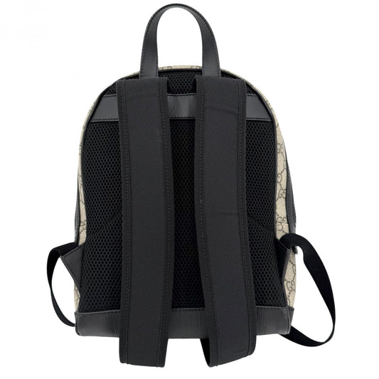 GUCCI グッチ リュック スモールバックパック 429020 GGスプリームキャンバス レザー ベージュ ブラック 黒 シルバー金具 ユニセックス【中古品】
