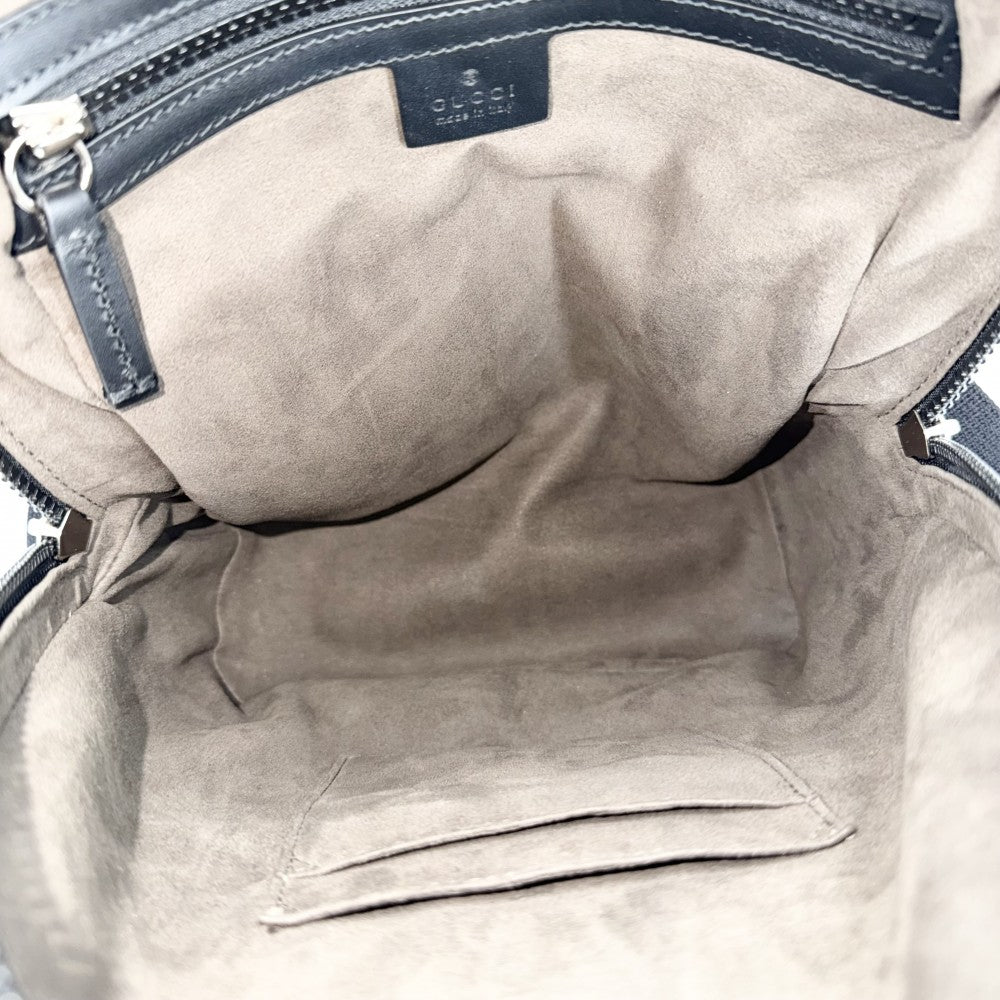 GUCCI グッチ リュック スモールバックパック 429020 GGスプリームキャンバス レザー ベージュ ブラック 黒 シルバー金具 ユニセックス【中古品】