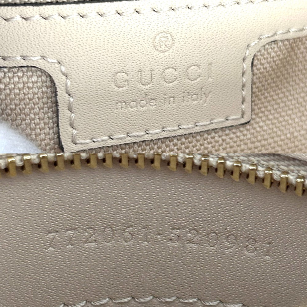 【開店SALE】 GUCCI グッチ 2WAY GG ミニボストンバッグ ショルダーバッグ かばん 鞄 772061 キャンバス レザー ベージュ ゴールド金具 レディース【中古品】