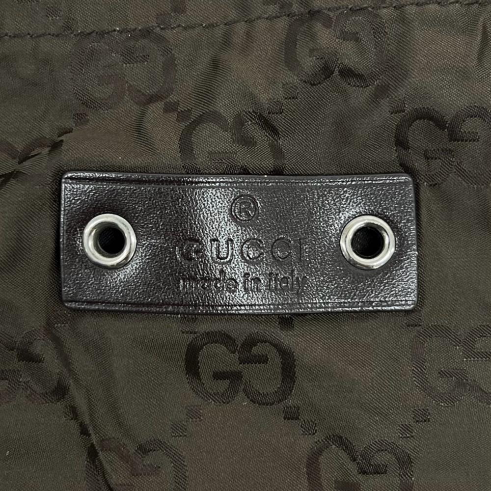 GUCCI グッチ トートバッグ クマ エコバッグ 223669 ナイロン ブラウン 茶 ブラウン金具 レディース【中古品】