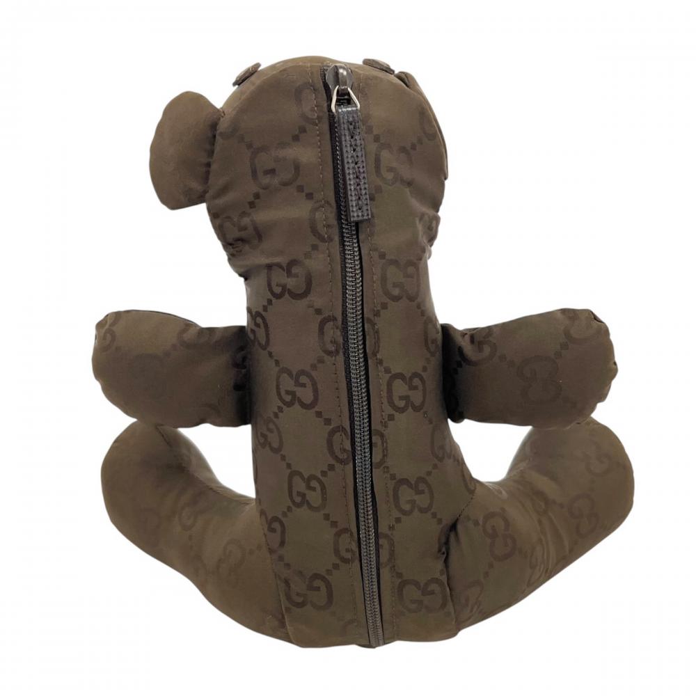 GUCCI グッチ トートバッグ クマ エコバッグ 223669 ナイロン ブラウン 茶 ブラウン金具 レディース【中古品】